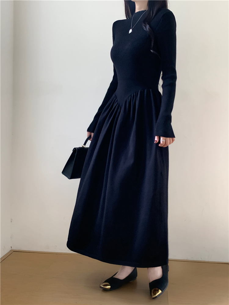 Korean style sweater dress temperament dress for women