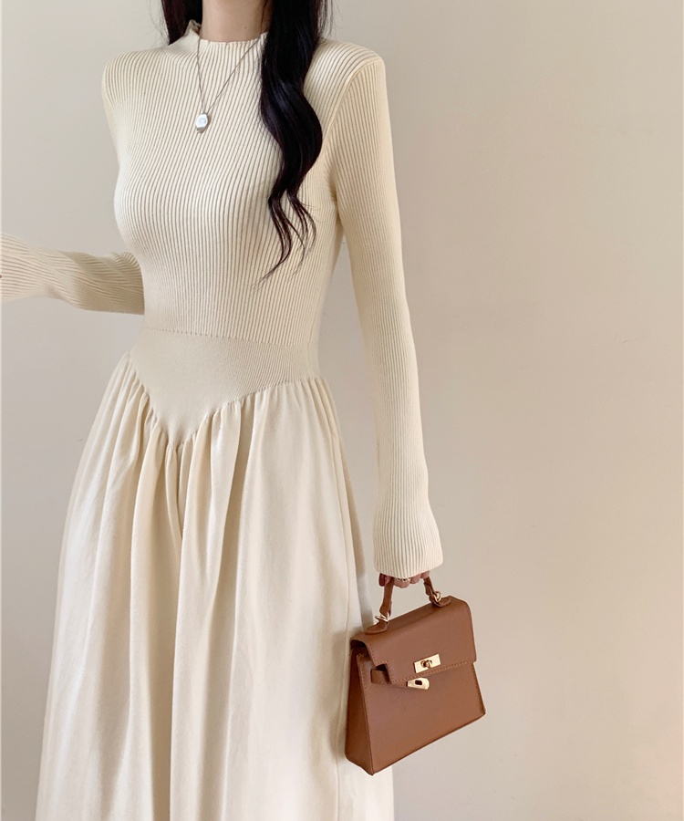 Korean style sweater dress temperament dress for women