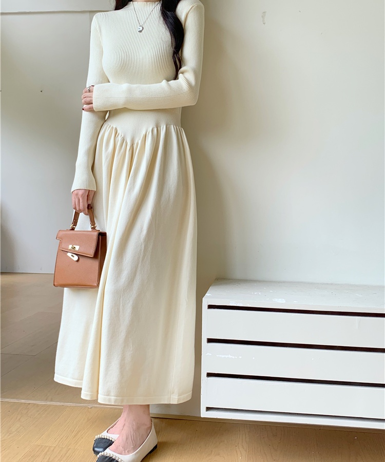 Korean style sweater dress temperament dress for women