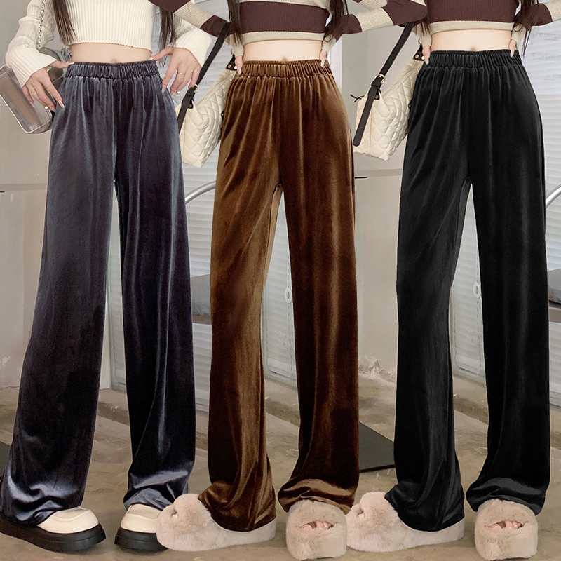 Mopping long pants simple wide leg pants for women