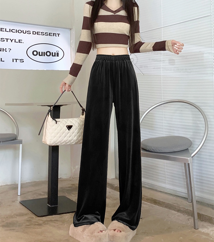 Mopping long pants simple wide leg pants for women