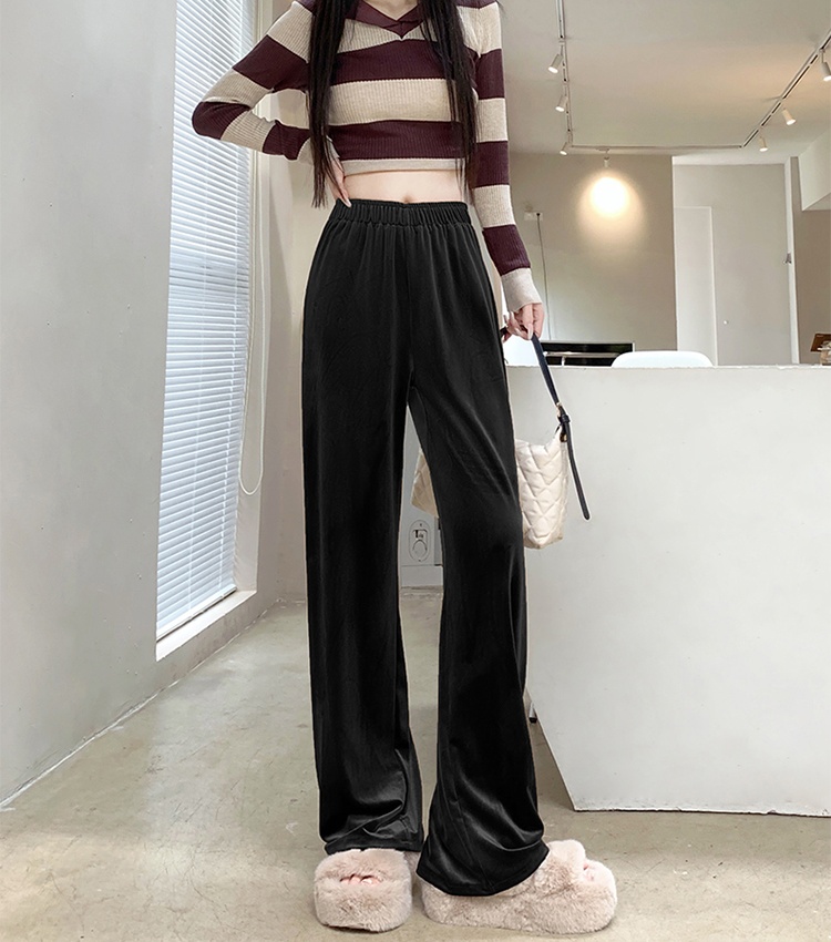 Mopping long pants simple wide leg pants for women