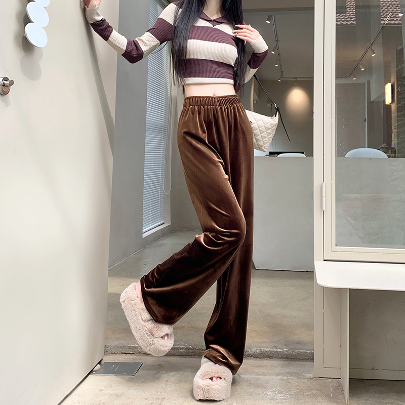 Mopping long pants simple wide leg pants for women