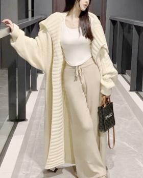 Lounger large lapel Korean style coat long lazy sweater