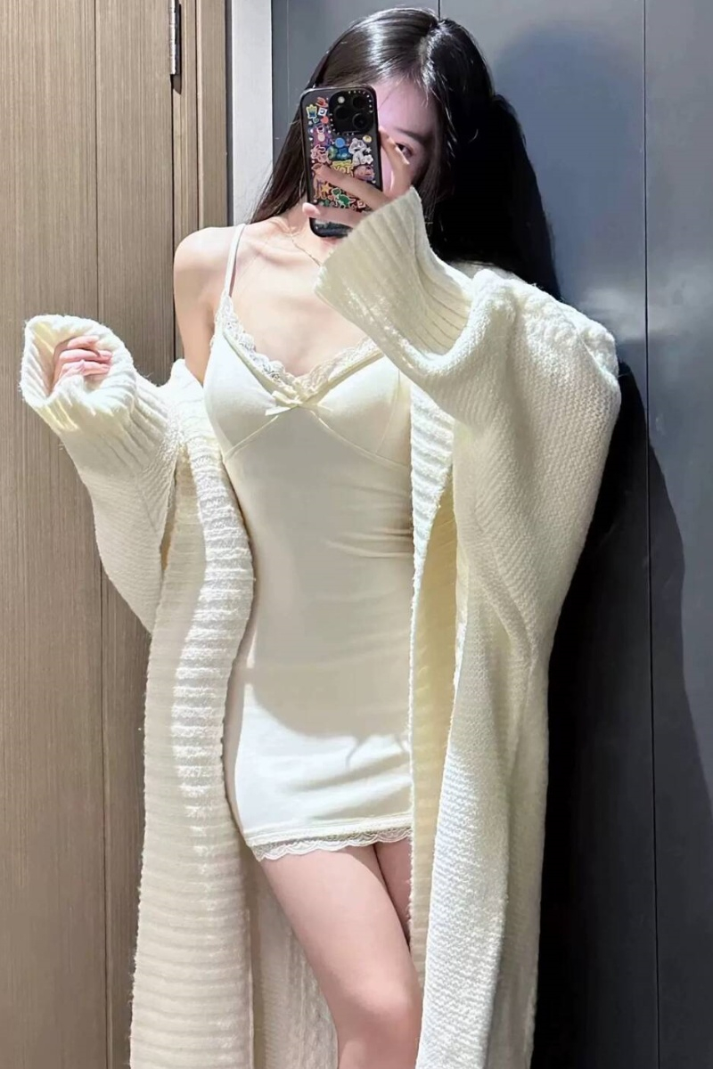 Lounger large lapel Korean style coat long lazy sweater