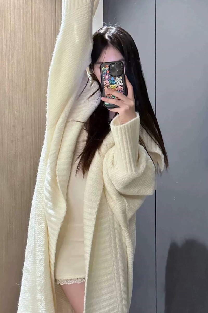 Lounger large lapel Korean style coat long lazy sweater