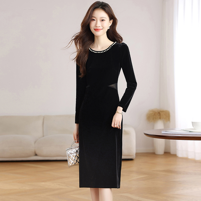 Autumn and winter dress temperament long dress for women