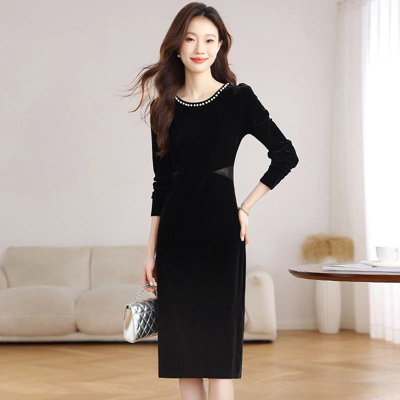 Autumn and winter dress temperament long dress for women