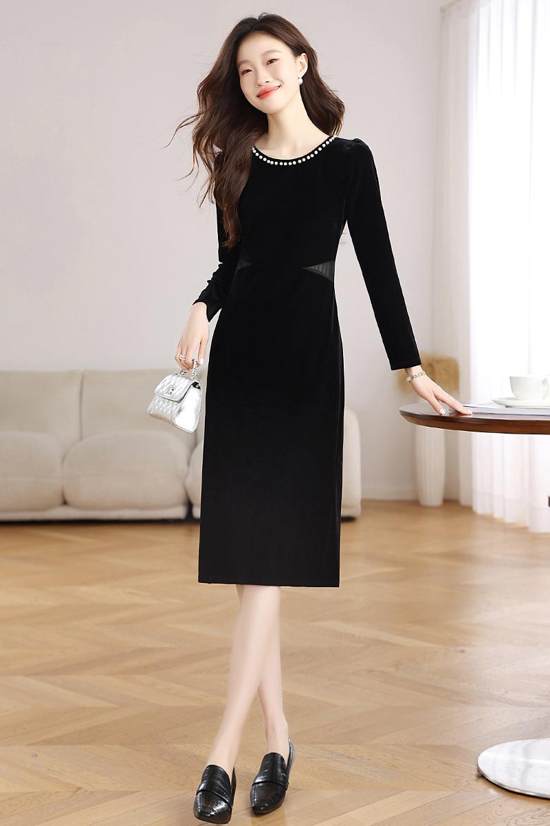 Autumn and winter dress temperament long dress for women