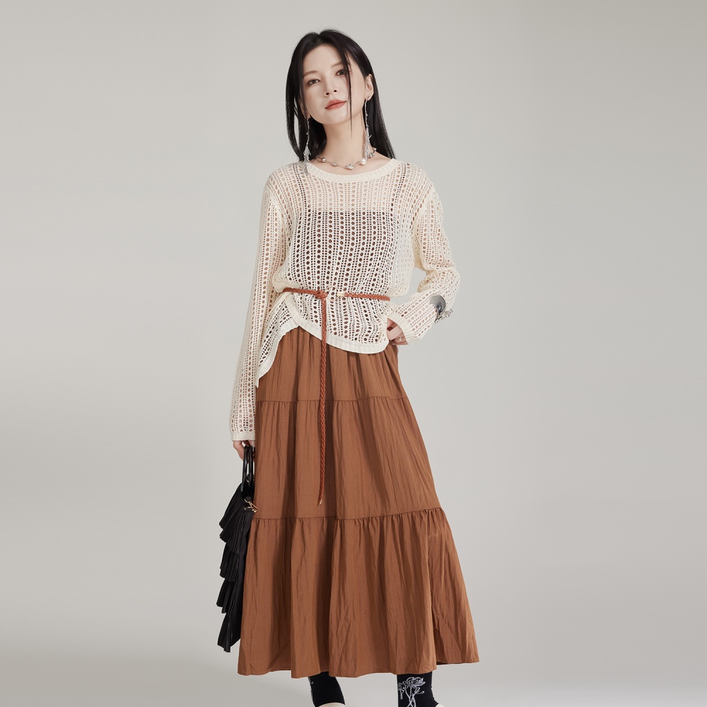 Unique autumn dress fashion Korean style tops 2pcs set