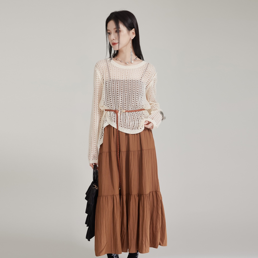 Unique autumn dress fashion Korean style tops 2pcs set