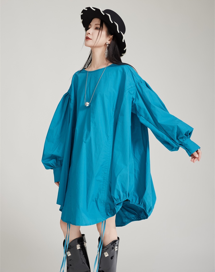 Niche lantern thick and disorderly European style dress