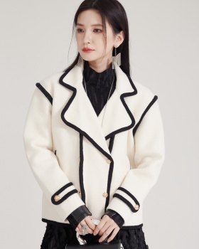 Loose woolen chanelstyle tops niche winter business suit