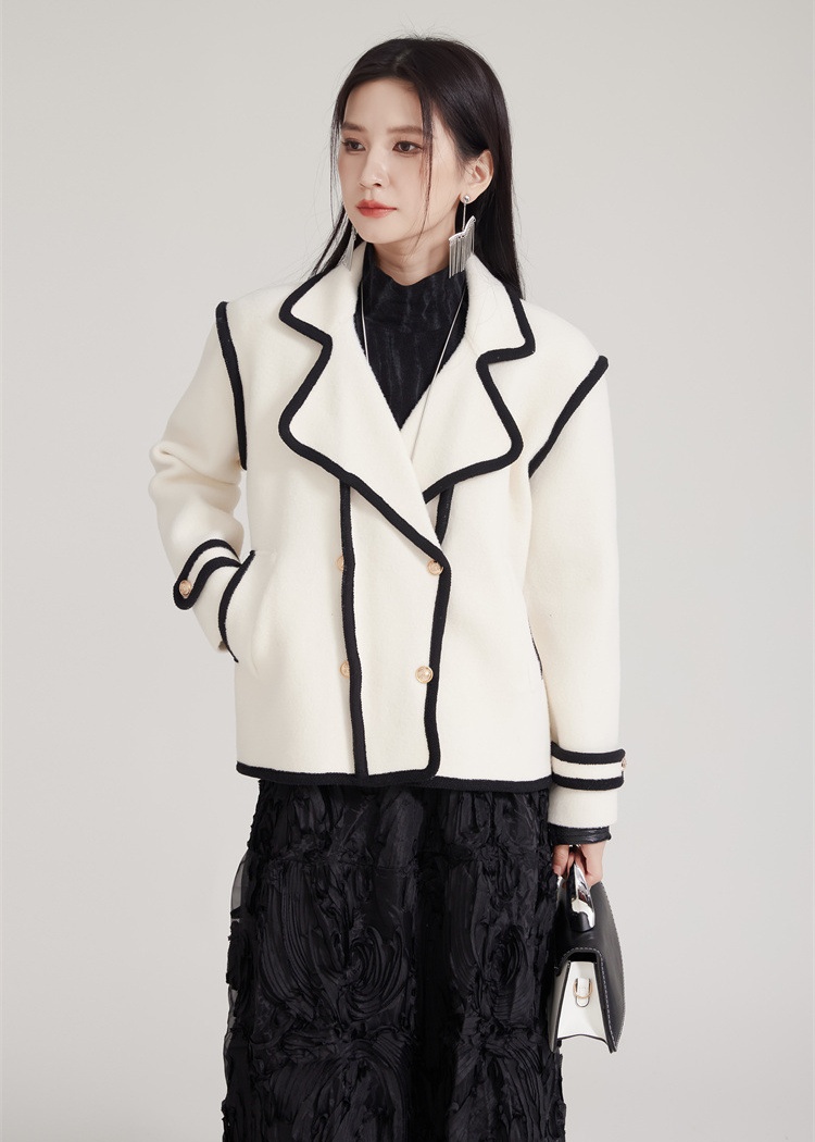 Loose woolen chanelstyle tops niche winter business suit