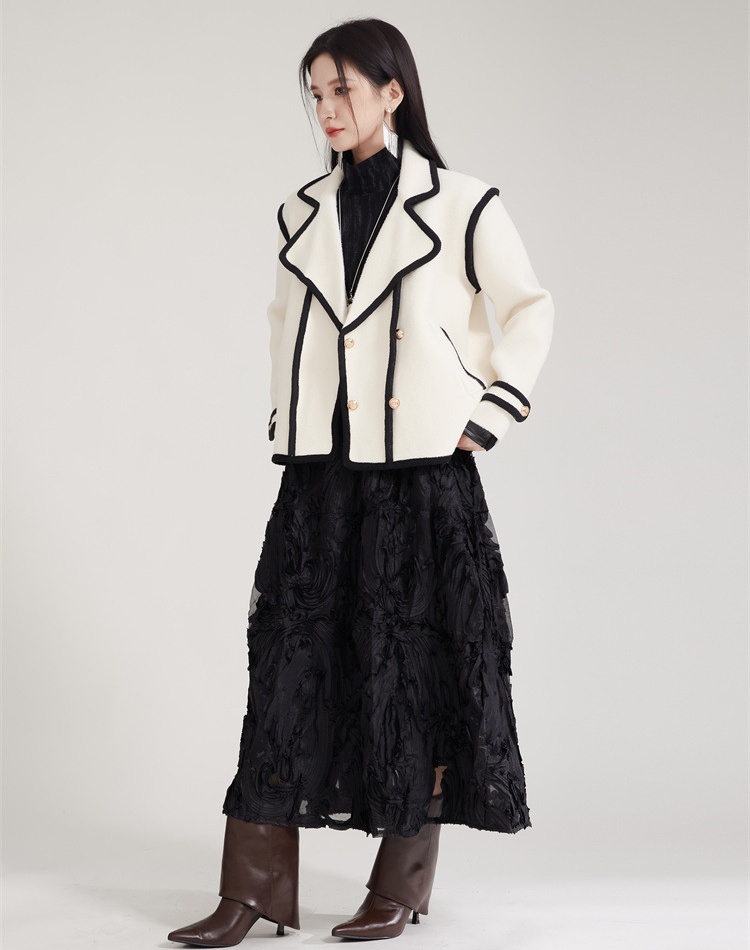 Loose woolen chanelstyle tops niche winter business suit