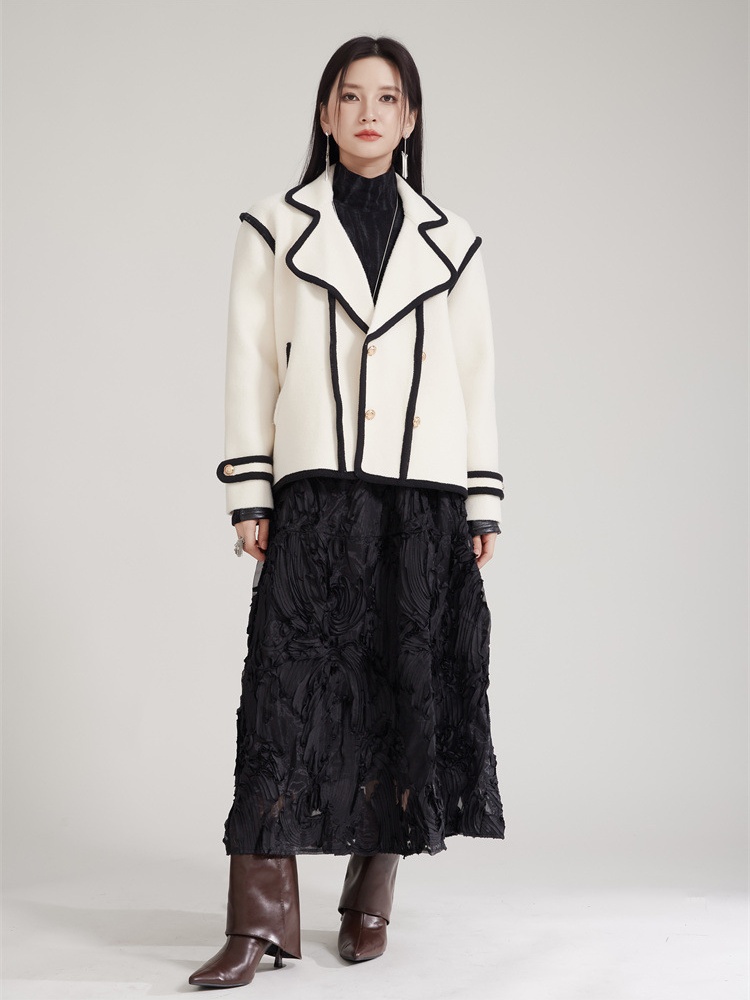 Loose woolen chanelstyle tops niche winter business suit