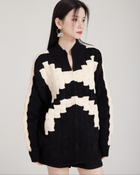 Lazy knitted autumn and winter coat niche thick sweater