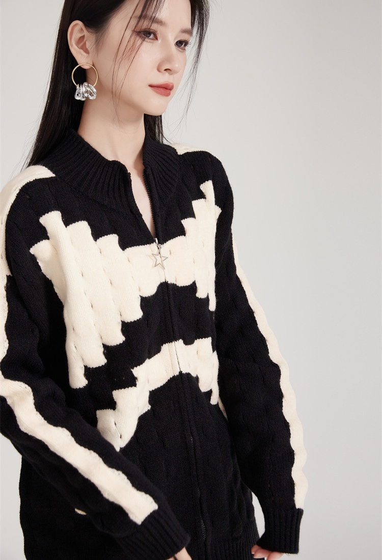 Lazy knitted autumn and winter coat niche thick sweater