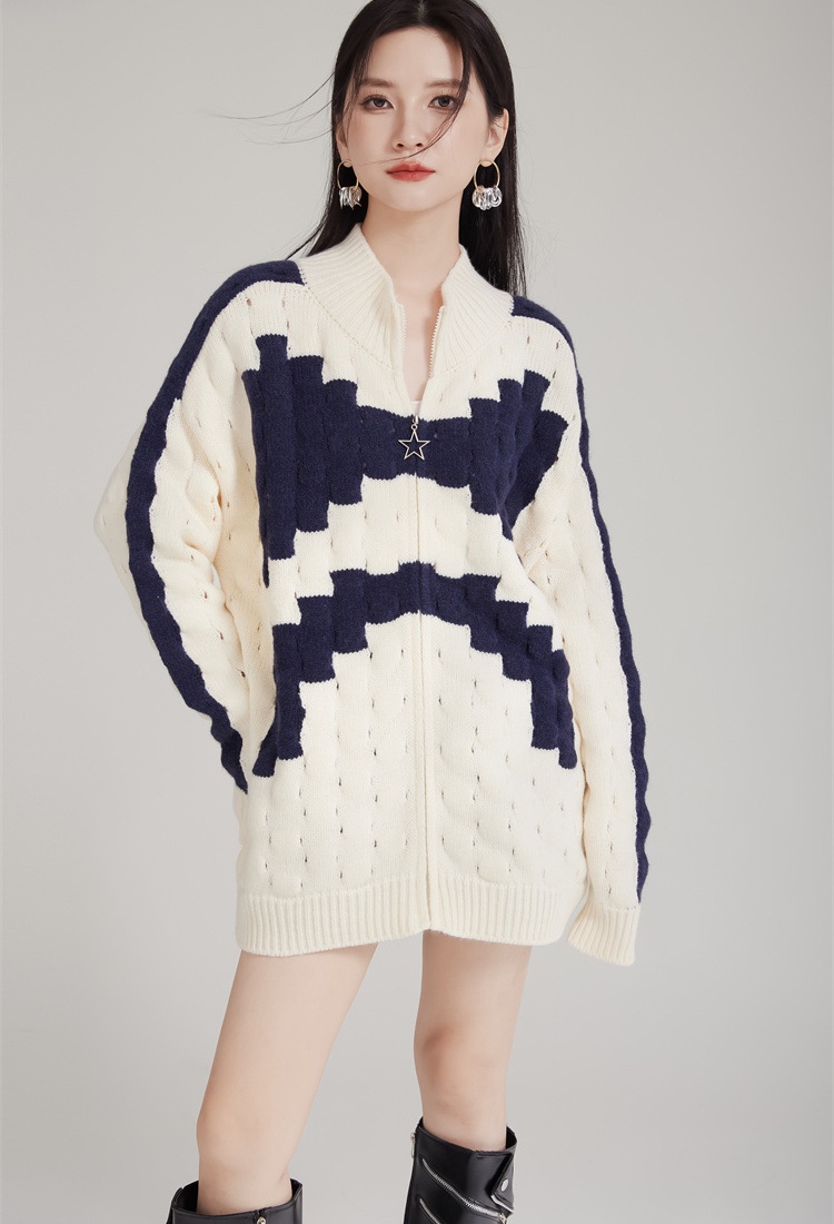 Lazy knitted autumn and winter coat niche thick sweater