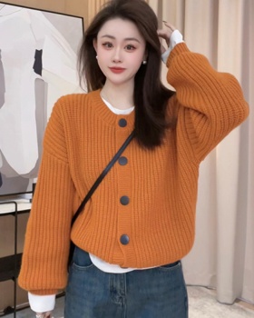 Fashionable knitted sweater all-match loose coat