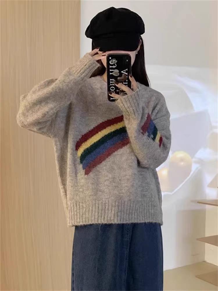 Autumn lazy sweater Korean style coat for women