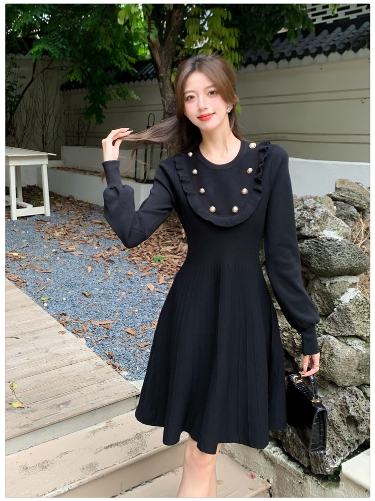 Long sweater France style dress for women