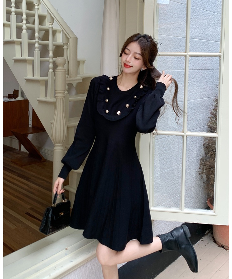 Long sweater France style dress for women