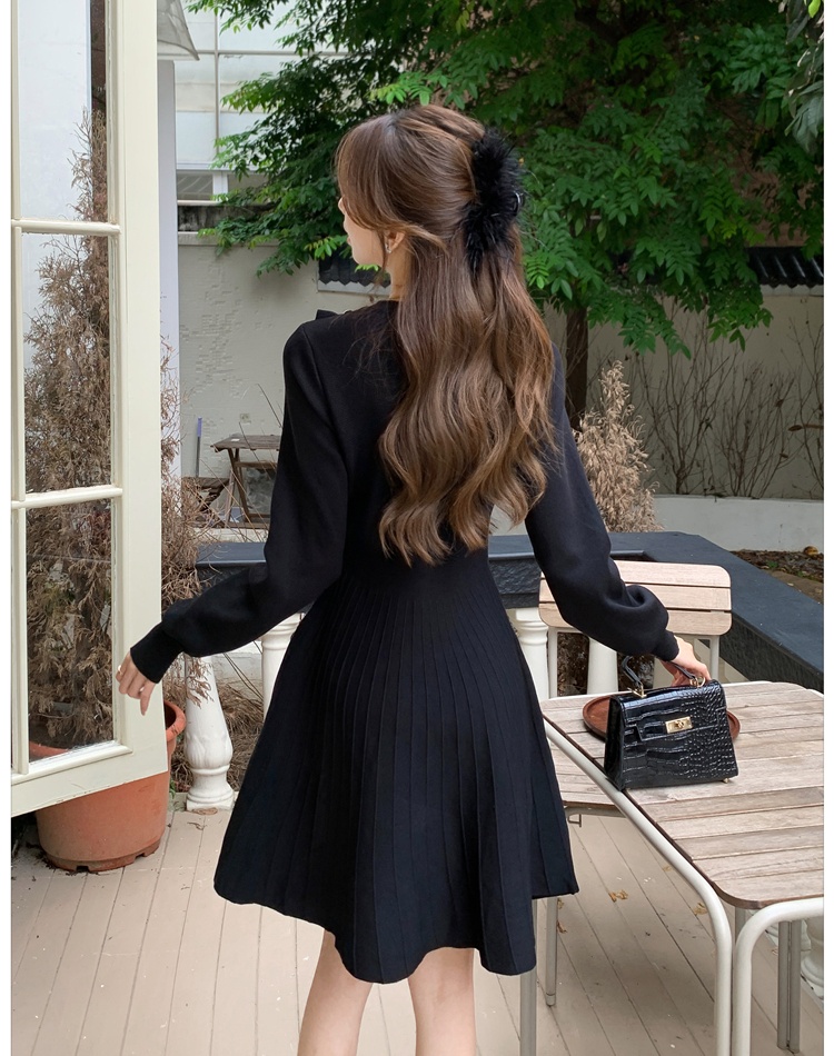 Long sweater France style dress for women