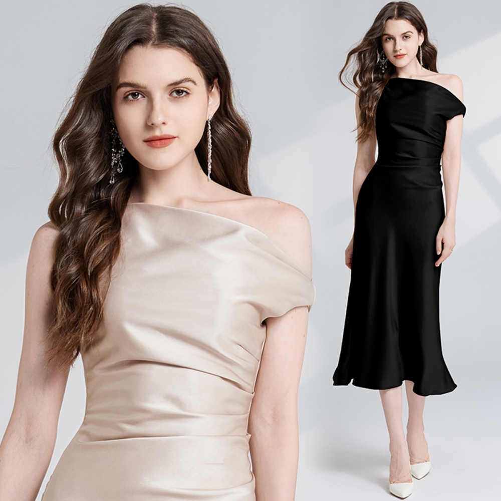 Slim sexy dress pinched waist evening dress