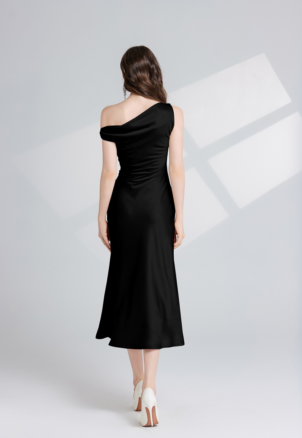 Slim sexy dress pinched waist evening dress