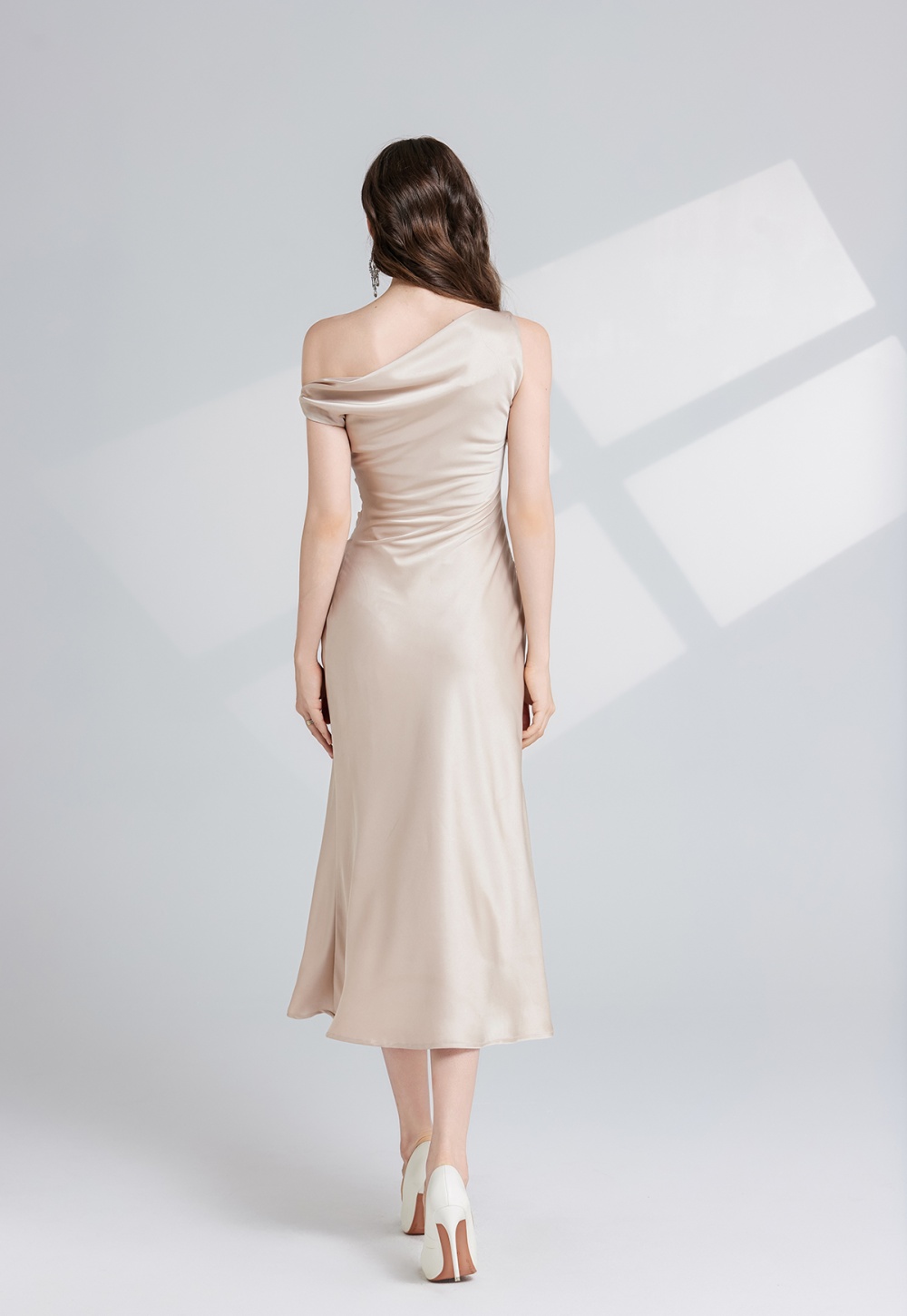 Slim sexy dress pinched waist evening dress