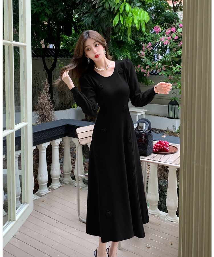 France style long dress retro dress for women