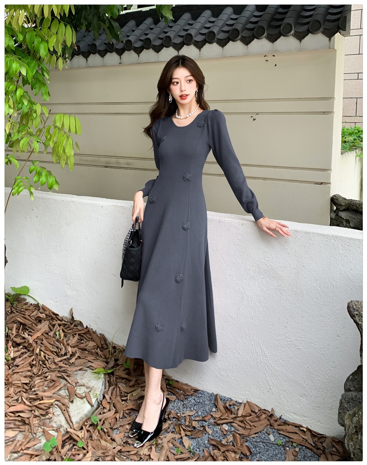 France style long dress retro dress for women