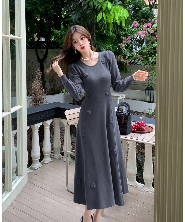 France style long dress retro dress for women