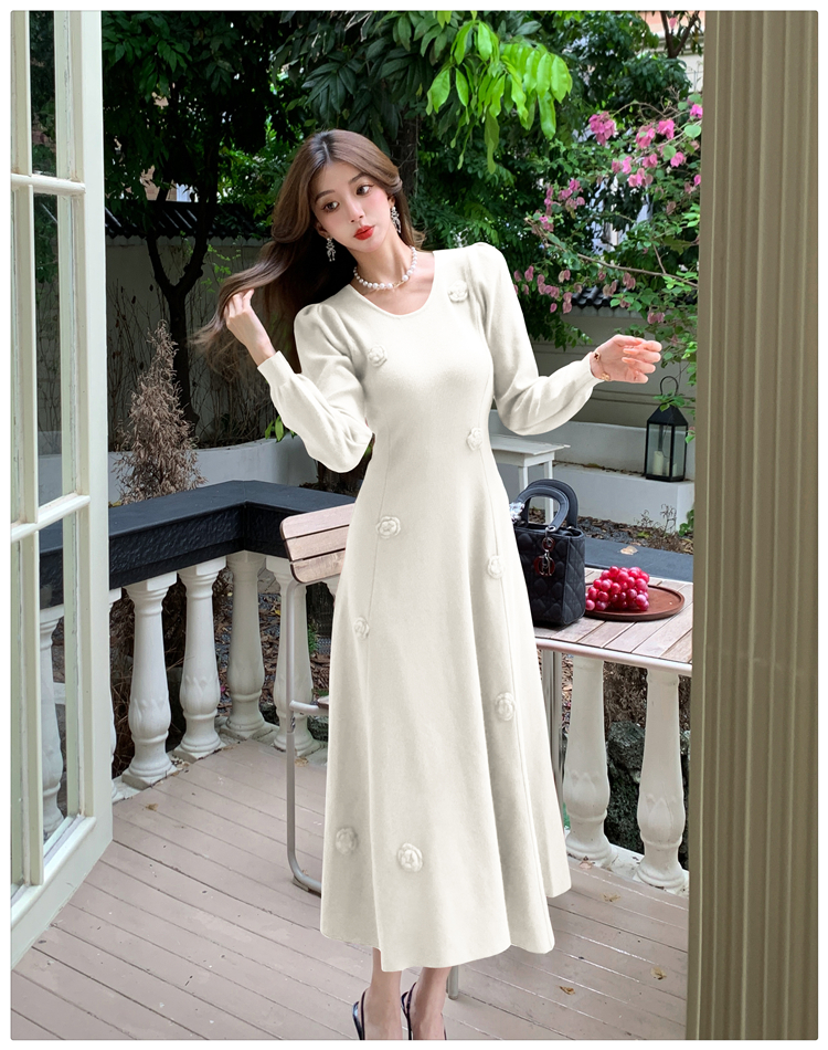 France style long dress retro dress for women