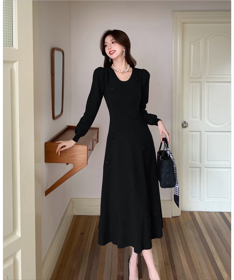 France style long dress retro dress for women