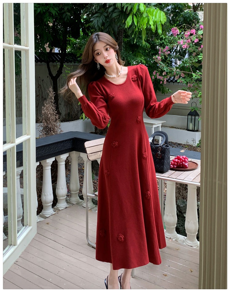 France style long dress retro dress for women