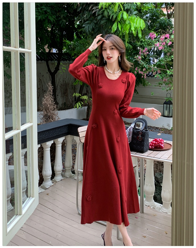 France style long dress retro dress for women