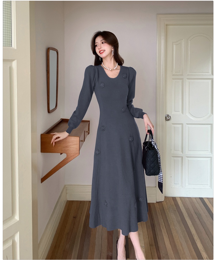 France style long dress retro dress for women