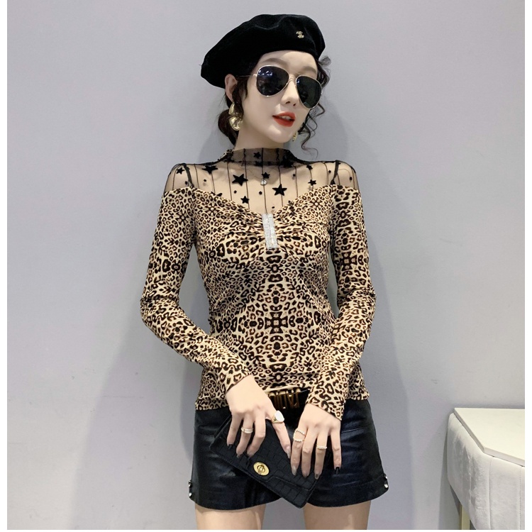 Western style Korean style T-shirt bottoming slim tops for women