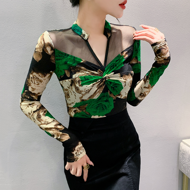 Long sleeve bottoming shirt fashion T-shirt for women