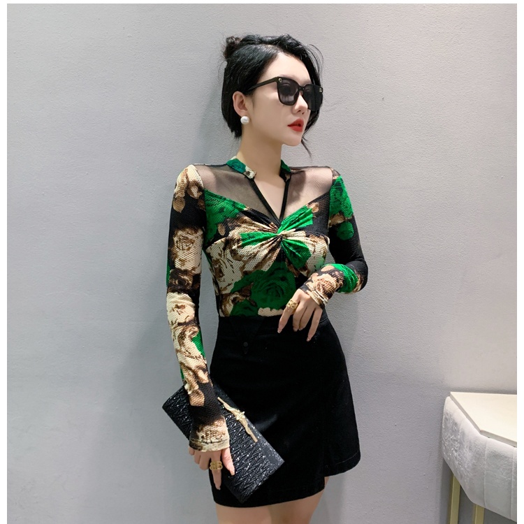 Long sleeve bottoming shirt fashion T-shirt for women