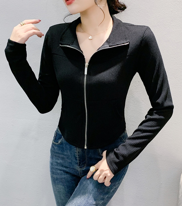 Casual simple T-shirt autumn and winter tops for women