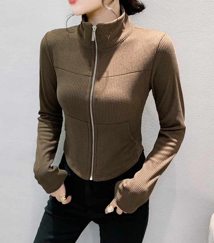 Casual simple T-shirt autumn and winter tops for women