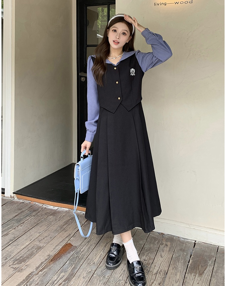 Slim long sleeve dress large yard long dress for women