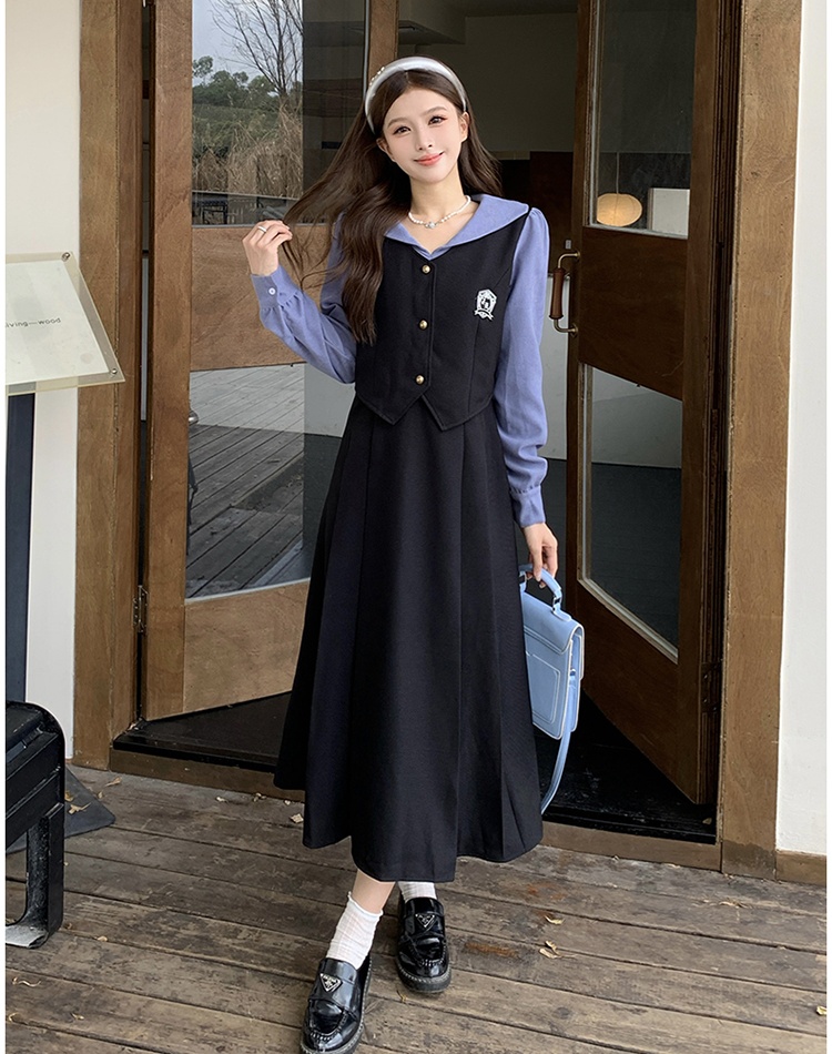 Slim long sleeve dress large yard long dress for women