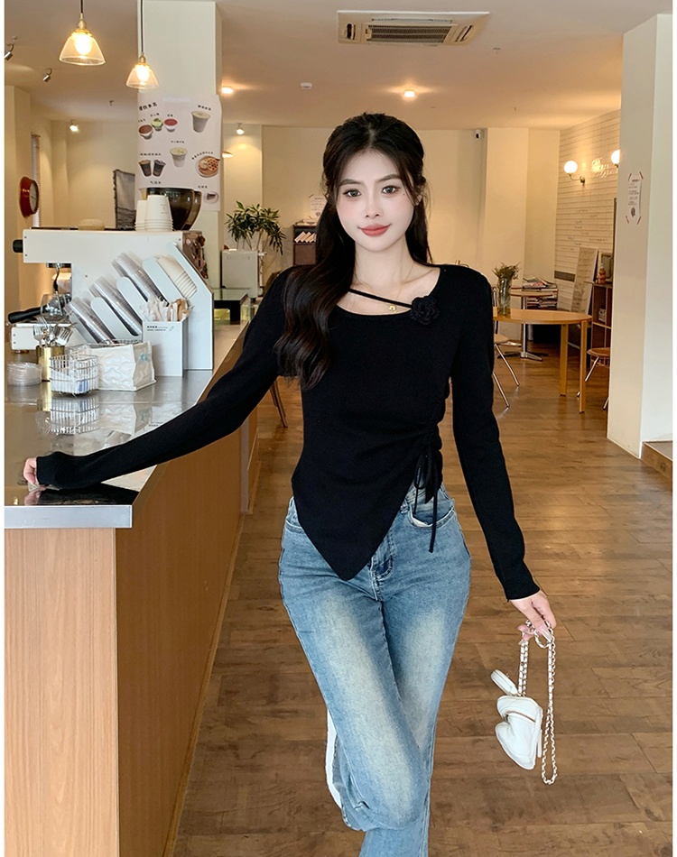 Retro large yard tops Casual slim T-shirt for women