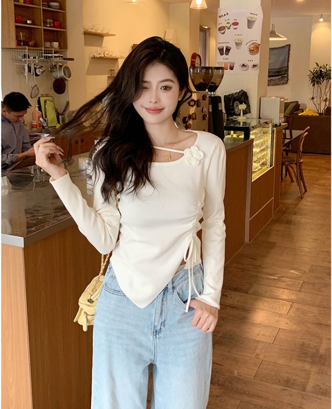 Retro large yard tops Casual slim T-shirt for women