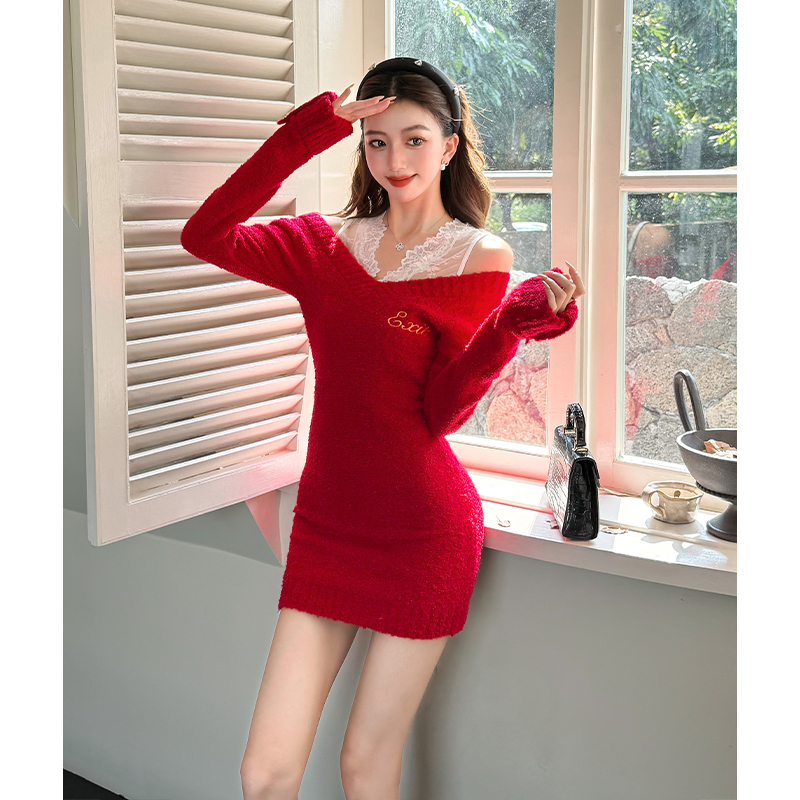 Autumn and winter dress spicegirl T-back for women