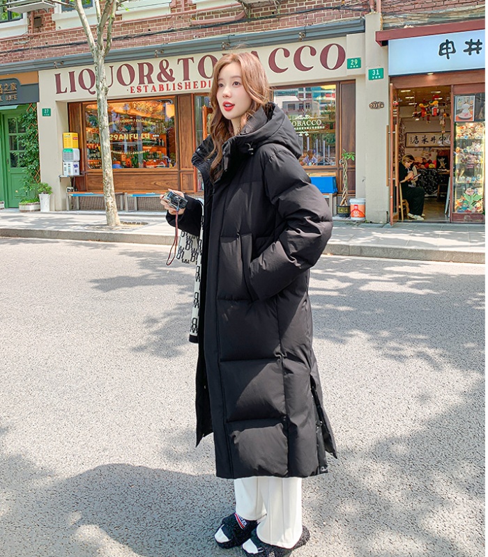 Loose exceed knee coat down couples cotton coat for women